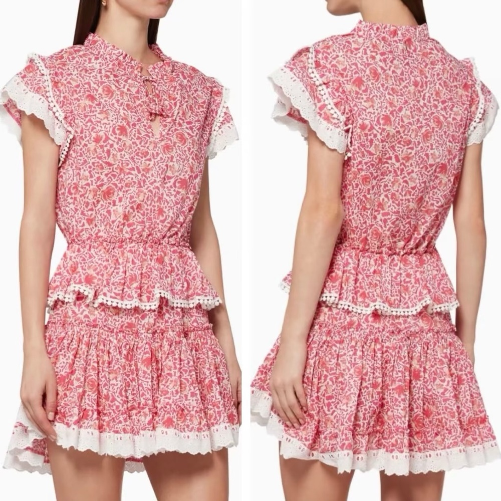 MISA Los Angeles Lilian Dress in Pink Animal Floral
